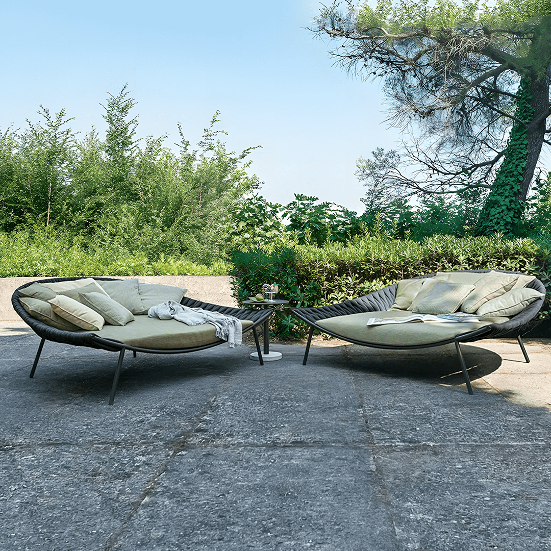 Neptune Outdoor Garden Sofa, Textilene Rope Woven Outdoor Couch Sofa - Joe’s Haven