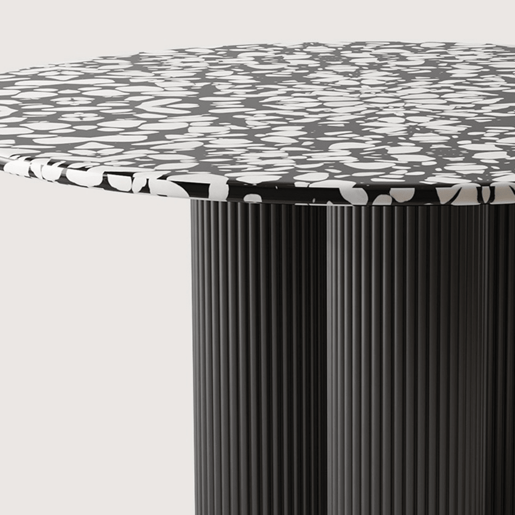 Nelli Modern Round Dining Table, Marble - Joe’s Haven