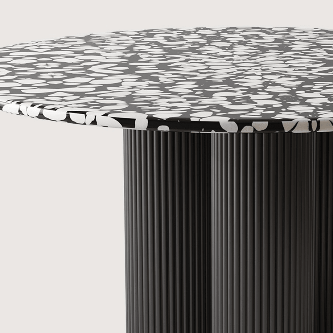 Nelli Modern Round Dining Table, Marble - Joe’s Haven