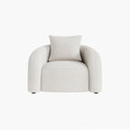 Sadiq Armchair With Cushion, White Boucle - Joe’s Haven