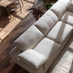 Farid Two Seater, Three Seater Sofa, Modular Sofa, White Linen - Joe’s Haven