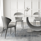 Vera Dining Table & Chairs, Sintered Stone, White - Joe’s Haven