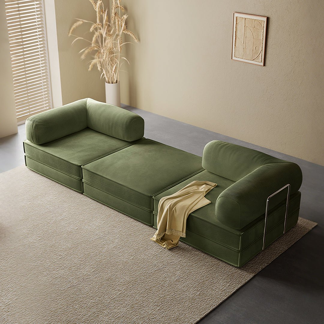 Van Buren Foldable Lazy Sofa Bed, Corduroy - Joe’s Haven