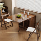 Salgado Folding Dining Table With Storage, Solid Wood - Joe’s Haven