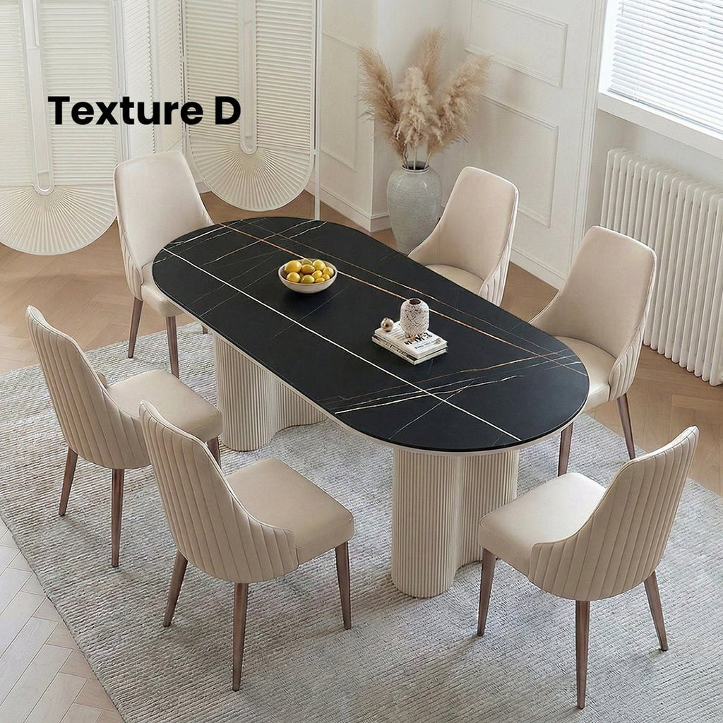 Peru Oval Dining Table, White - Joe’s Haven