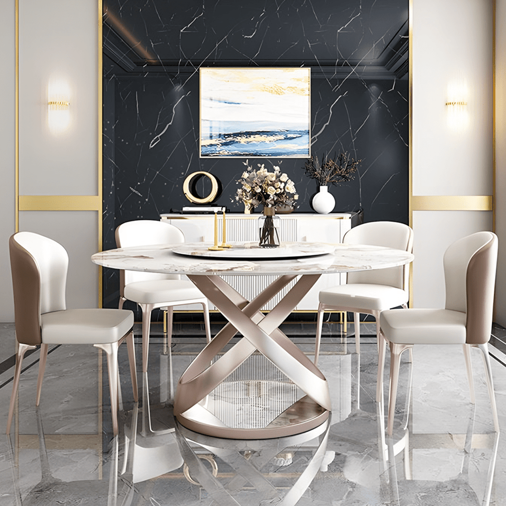Androme Round Dining Table & Chairs, With Rotatable Tray - Joe’s Haven