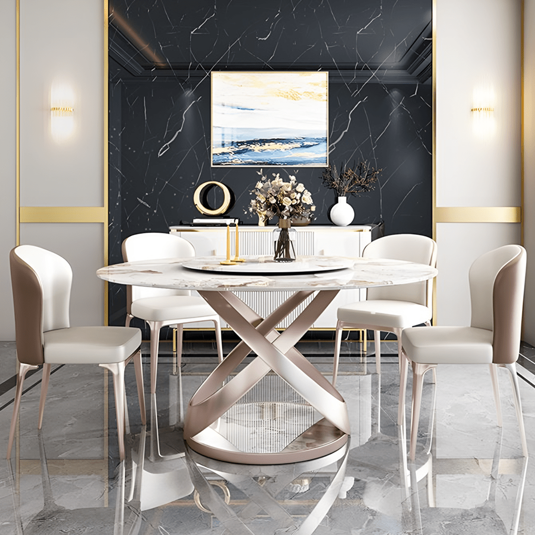 Androme Round Dining Table & Chairs, With Rotatable Tray - Joe’s Haven