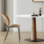 Anderson Small Round Dining Table, Sintered Stone & Solid Wood - Joe’s Haven