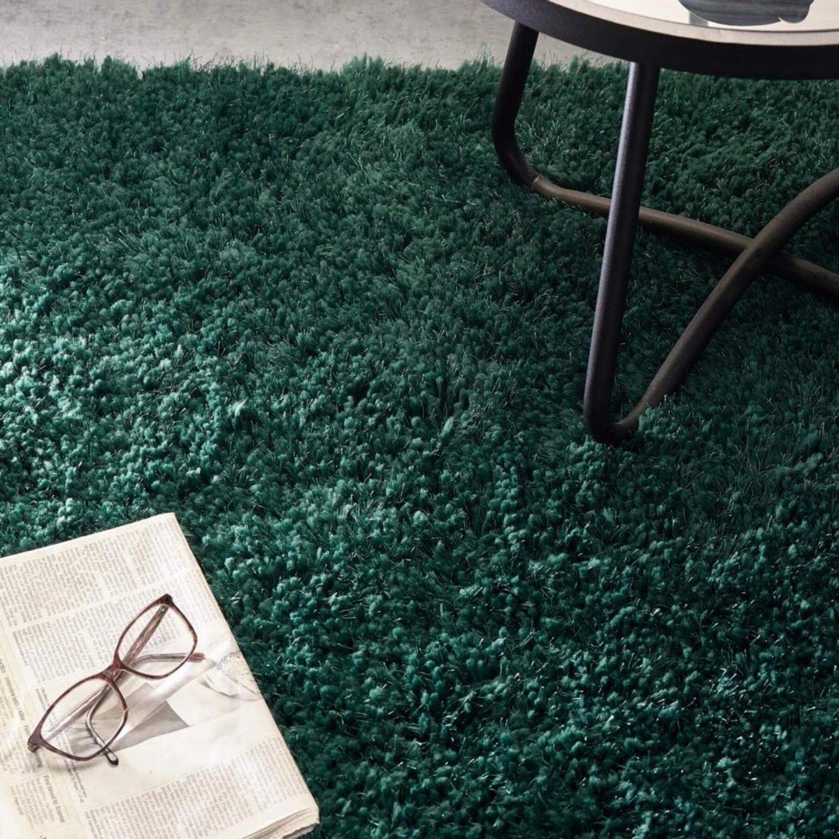 Chicago Forest Green Shaggy Rug - Joe’s Haven