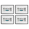 Doodle Set Of Four Grubs Up Placemats