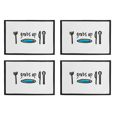 Set Of Four Doodle Grubs Up Placemats - Joe’s Haven