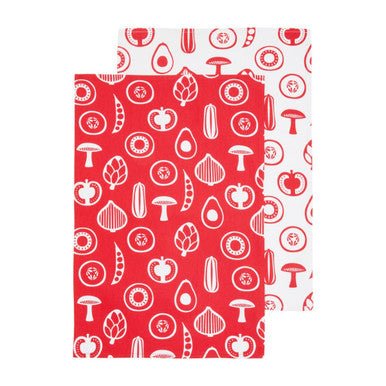 Set Of Three Besa Red Tea Towels - Joe’s Haven
