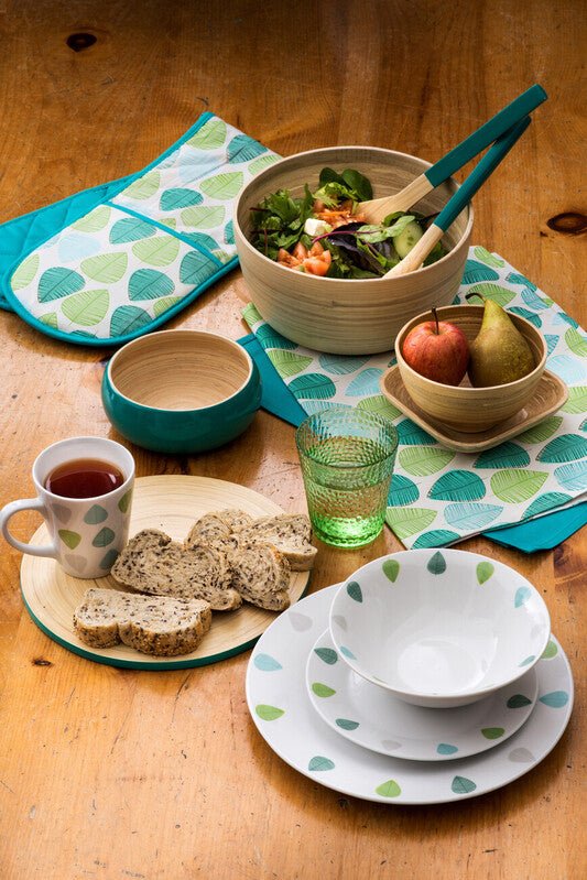 Set Of Three Green Leaf Tea Towels - Joe’s Haven