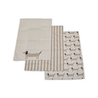 Set Of Three Sausage Dog Tea Towels - Joe’s Haven