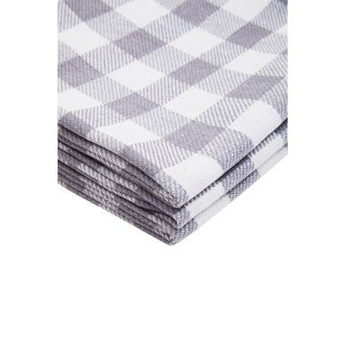 Doro Set Of Three Grey And White Cotton Tea Towels - Joe’s Haven