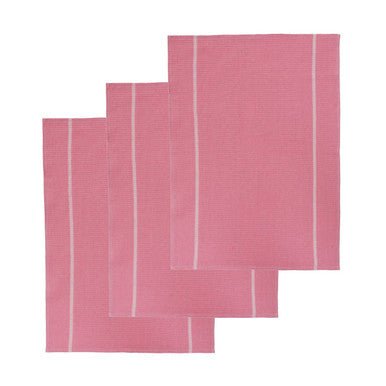 Doro Set Of 3 Pink and White Waffle Tea Towels - Joe’s Haven