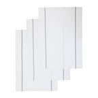 Doro Set Of 3 White and Grey Violet Waffle Tea Towels - Joe’s Haven