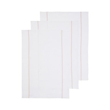 Doro Set Of 3 White and Almond Waffle Tea Towels - Joe’s Haven