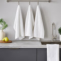 Doro Set Of 3 White and Almond Waffle Tea Towels - Joe’s Haven