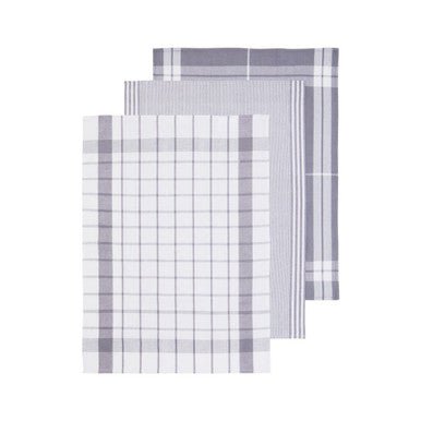 Doro Set Of Three Grey And White Tea Towels - Joe’s Haven