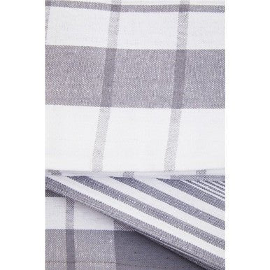 Doro Set Of Three Grey And White Tea Towels - Joe’s Haven