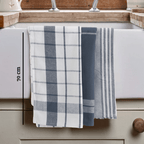 Doro Set Of Three Grey And White Tea Towels - Joe’s Haven