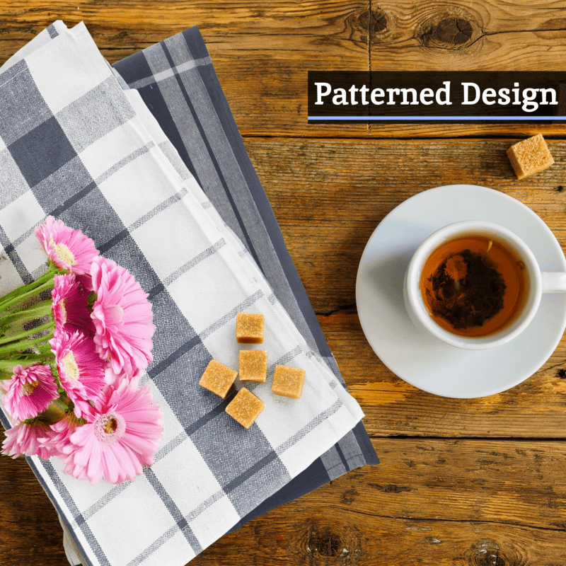 Doro Set Of Three Grey And White Tea Towels - Joe’s Haven