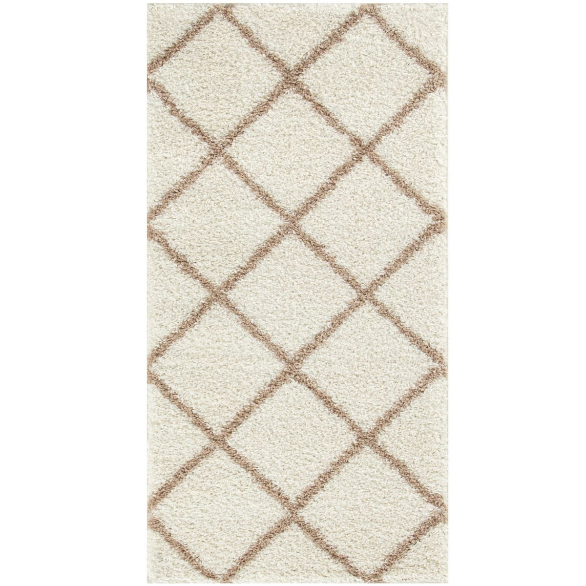 Moroccan Ivory Shaggy Rug | 530