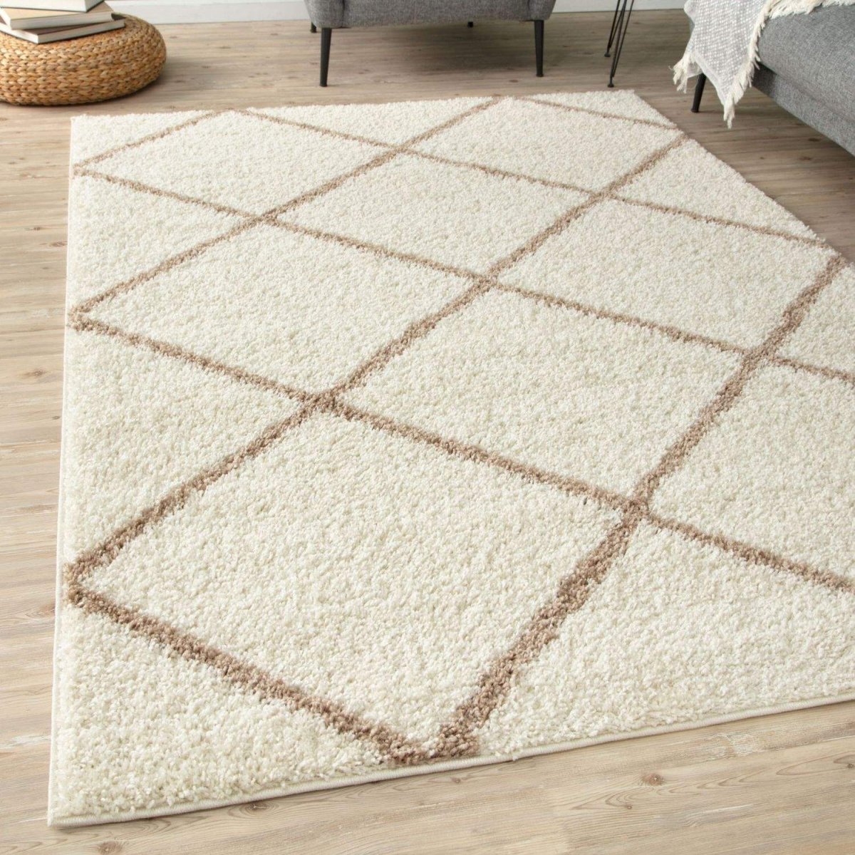 Moroccan Ivory Shaggy Rug | 530 - Joe’s Haven