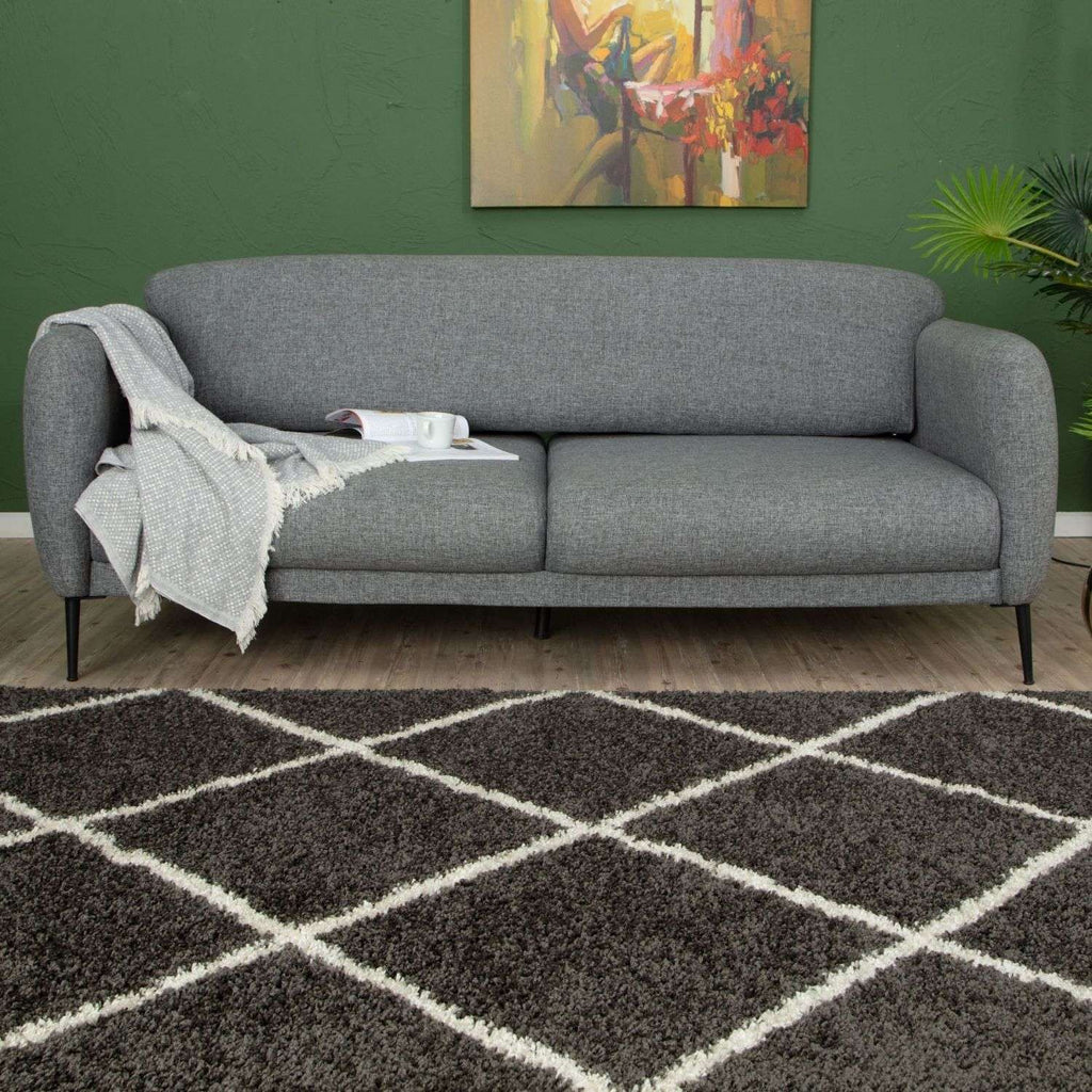 Moroccan Dark Grey Shaggy Rug | 540 - Joe’s Haven
