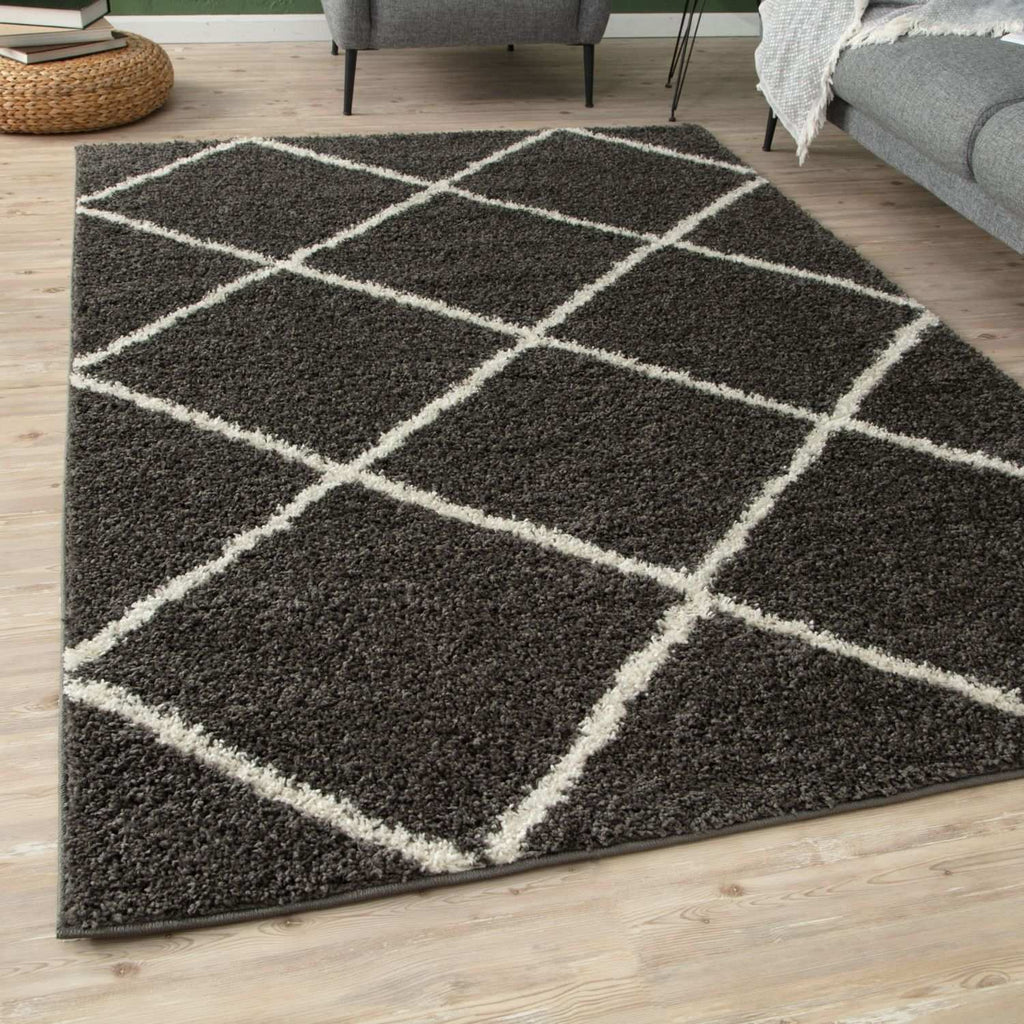 Moroccan Dark Grey Shaggy Rug | 540 - Joe’s Haven