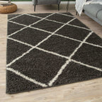 Moroccan Dark Grey Shaggy Rug | 540 - Joe’s Haven