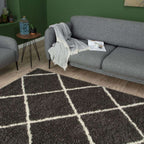Moroccan Dark Grey Shaggy Rug | 540 - Joe’s Haven