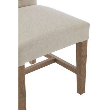 Lyon Beige Linen Dining Chair - Joe’s Haven