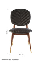 Kenso Black Leather and Walnut Wood Dining Chair - Joe’s Haven