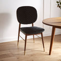 Kenso Black Leather and Walnut Wood Dining Chair - Joe’s Haven