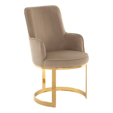 Eliza Beige Velvet Dining Chair - Joe’s Haven