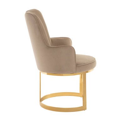 Eliza Beige Velvet Dining Chair - Joe’s Haven