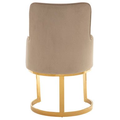Eliza Beige Velvet Dining Chair - Joe’s Haven