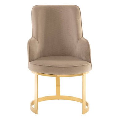 Eliza Beige Velvet Dining Chair - Joe’s Haven