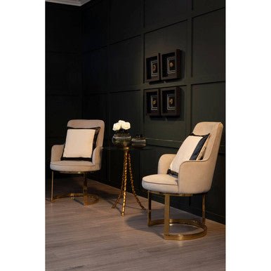 Eliza Beige Velvet Dining Chair - Joe’s Haven