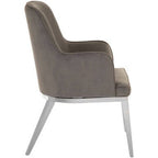 Eliza Grey Velvet Dining Chair With Silver Finish Legs - Joe’s Haven