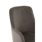 Eliza Grey Velvet Dining Chair With Silver Finish Legs - Joe’s Haven