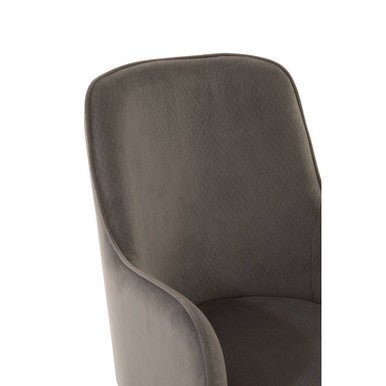 Eliza Grey Velvet Dining Chair With Silver Finish Legs - Joe’s Haven