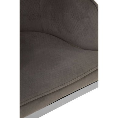 Eliza Grey Velvet Dining Chair With Silver Finish Legs - Joe’s Haven