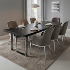Eliza Grey Velvet Dining Chair With Silver Finish Legs - Joe’s Haven