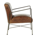Hoxton Brown Leather Lounge Chair - Joe’s Haven