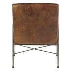 Hoxton Brown Leather Lounge Chair - Joe’s Haven