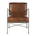 Hoxton Brown Leather Lounge Chair - Joe’s Haven