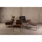 Hoxton Brown Leather Lounge Chair - Joe’s Haven